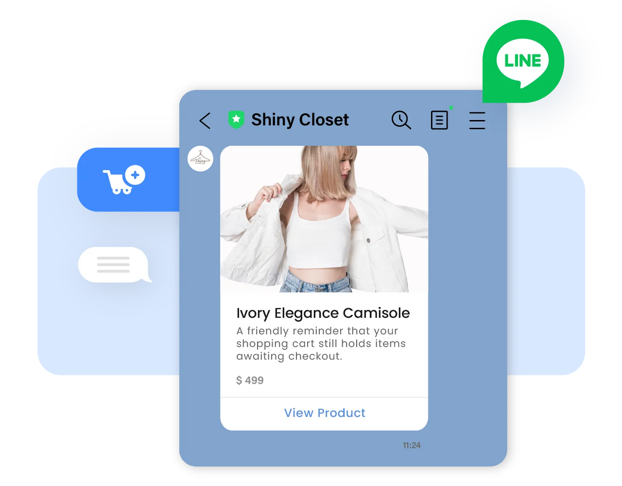 Send automated LINE messages to remind customers of pending items in their shopping carts and guide them to complete the purchase.