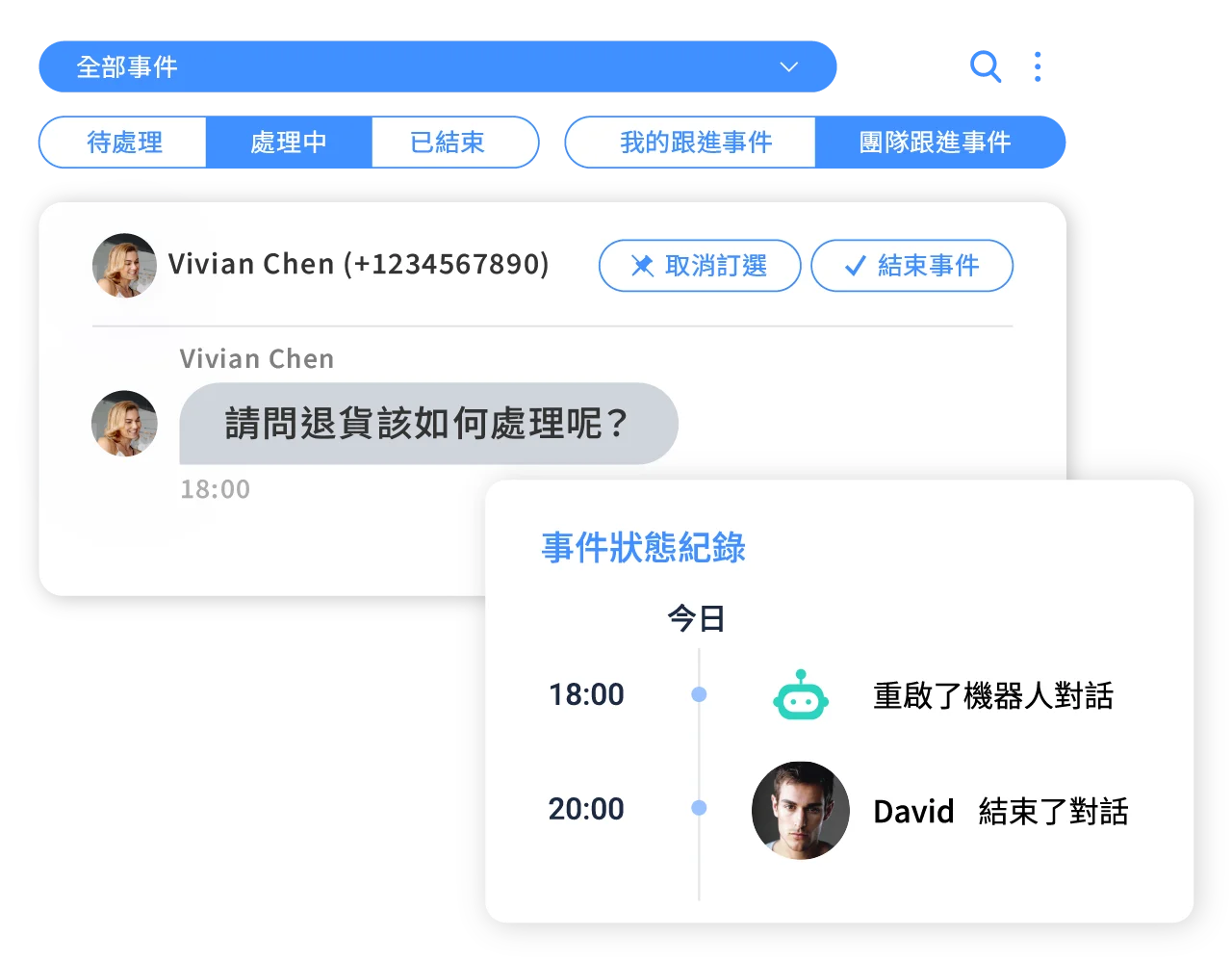 多人同時登入 LINE 操作，將對話進度分類
