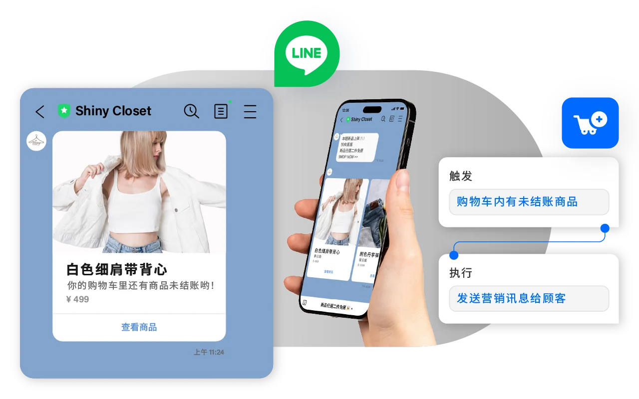 透过 LINE 对话互动，提供无缝、便利与个性化的客户体验