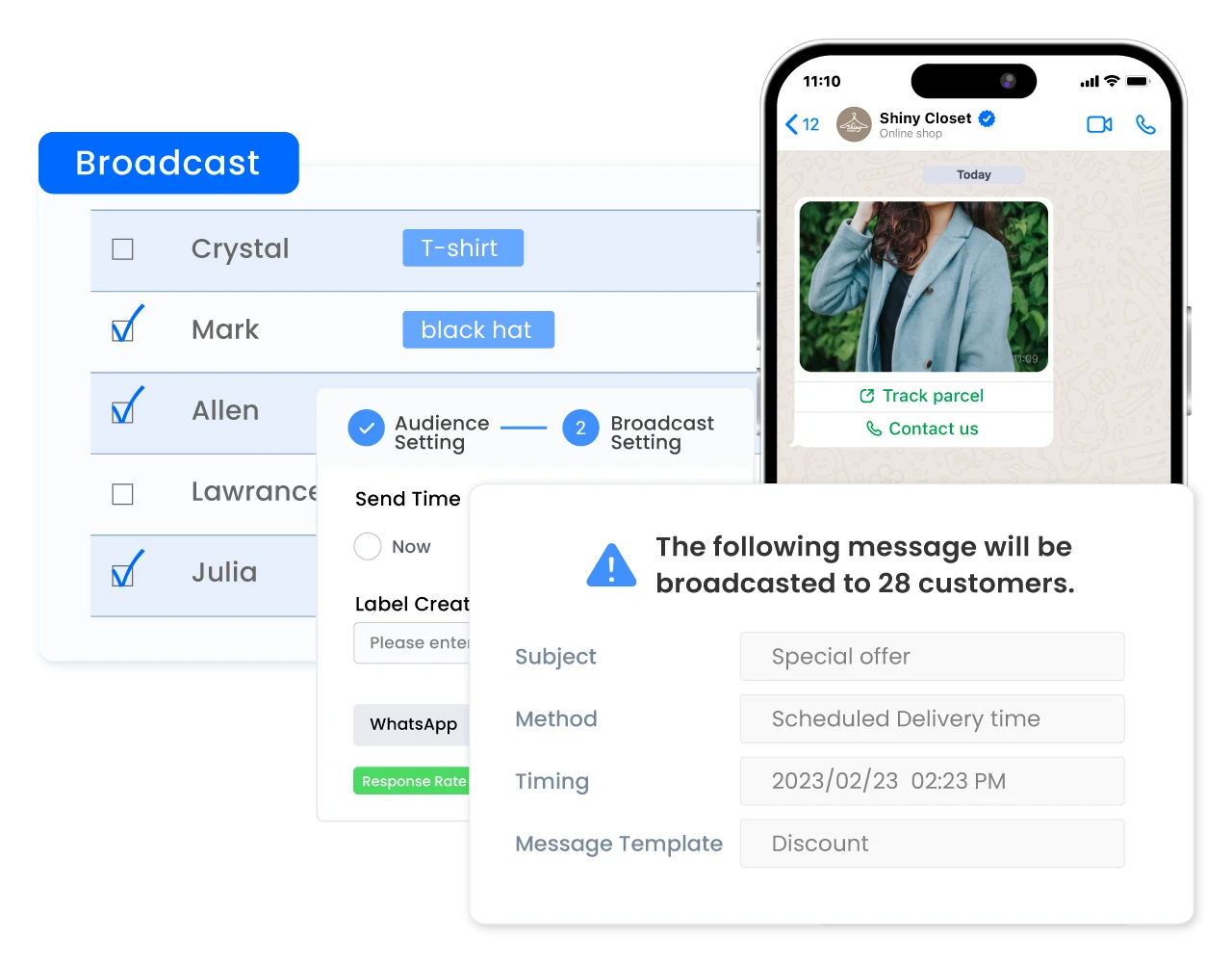 Deliver personalised WhatsApp broadcasts with customer segmentation