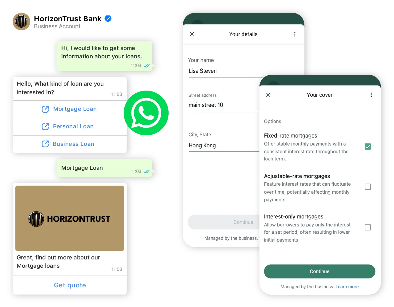 Allow customers to browse and select from various services, then automatically generate and send quotations through WhatsApp.