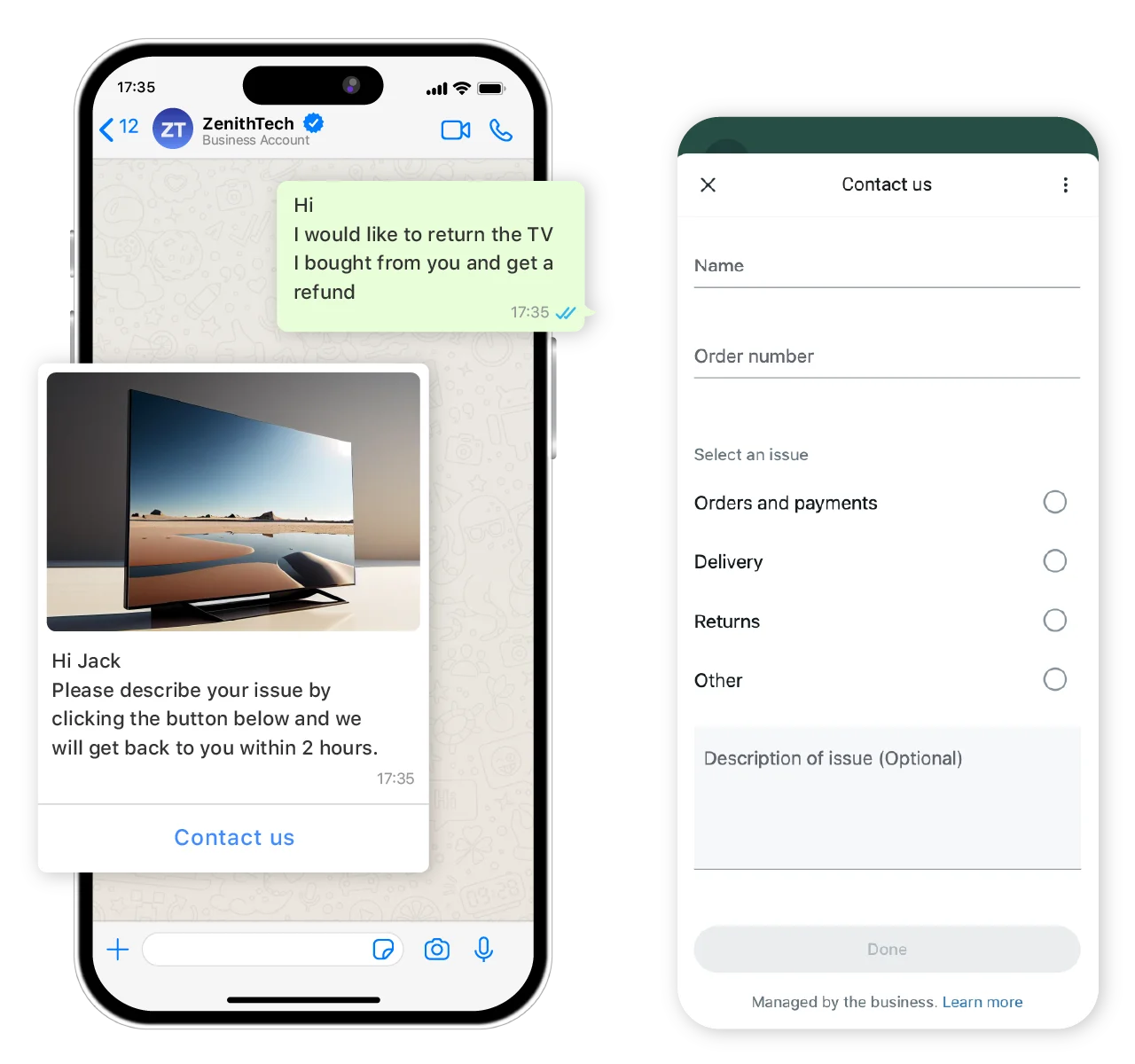 Automatically send a support form to your customers as soon as they write to your customer support and narrow down their issue before your staff attends to them.