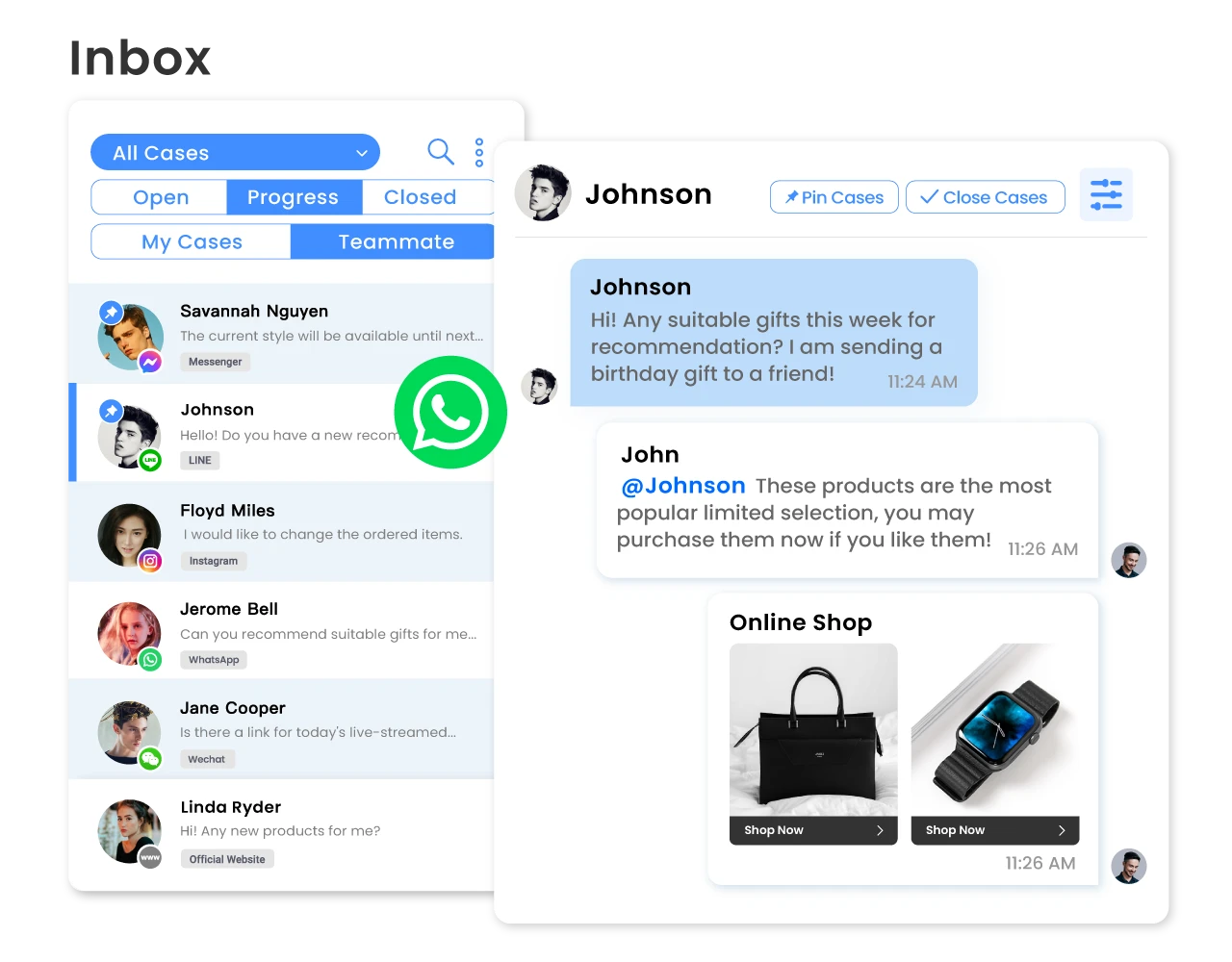 Effortlessly manage simultaneous conversations across teams.