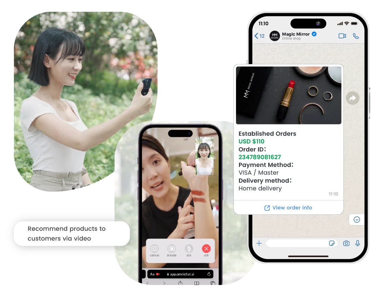 Recommend products to customers through video
